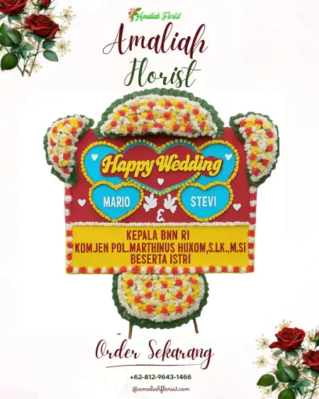 Papan Bunga Pernikahan Tanjung Sakti